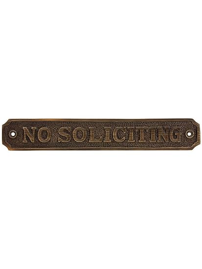 Pantry Door Sign Plaque With Screws Solid Polished Brass Antique