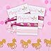 10 Pack of Unicorn Hair Ties- Unicorn Party Favors for Girls Pink