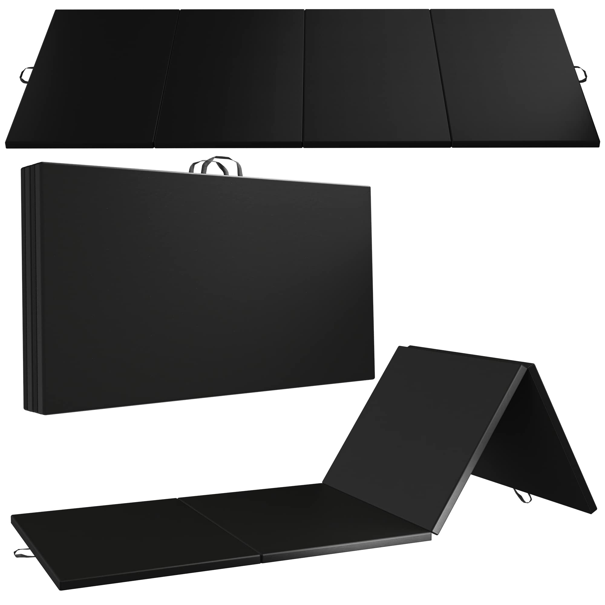 Photo 1 of Elevens Gymnastics Mat for Tumbling 10'x4'x2", Thick Folding Exercise Mat for Home,GYM Mats for Home Workout, Tumbling Mats for Kids,Gymnastics Mat for Wrestling, Jujitsu Black