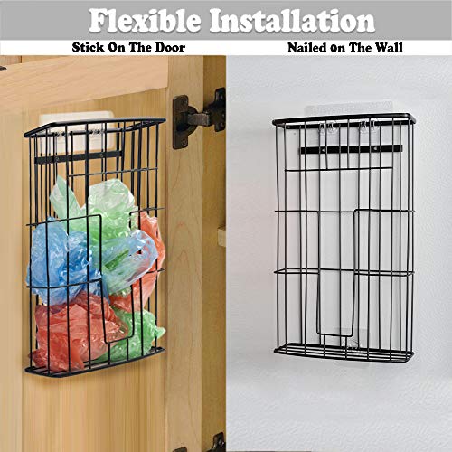 Large Plastic Bag Holder Easy and Flexible Installation Plastic Bag Storage on wall and door