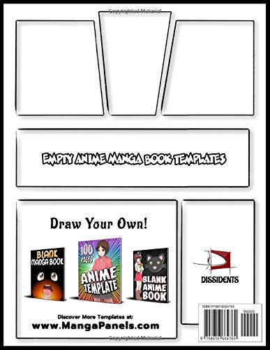 Blank Manga Template 2d 3d Animation Storyboarding For Comics Anime Graphic Novels Write And