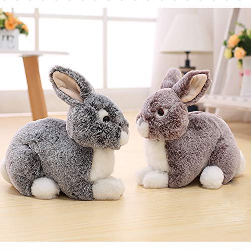 Lazada Plush Bunny Realistic Rabbit Soft Stuffed Animal Toys 7" Brown