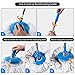 Masthome Mop and Bucket Set with Foot Pedal Microfiber Spin Mop for Floor Cleaning,3 Microfiber Mop Refills & 1 Floor Brush Head.