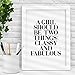 Coco Chanel Quote 'Classy and Fabulous' Typography Print Wall Decor Motivational Poster Inspirational Poster Home Decor