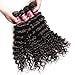 Unice Hair 3 Bundles Deep Wave Hair Bundles, Unprocessed Brazilian Virgin Human Hair Weaves Hair Extensions Natural Color Can Be Dyed and Bleached (20 22 24)