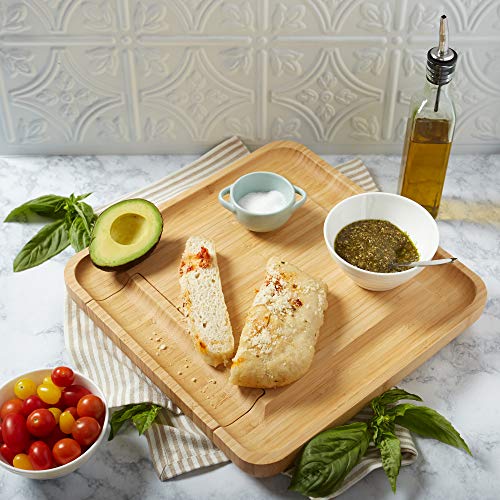 Bamboo Cheese Board- Cutlery Set Included- Pull Out Drawers- 100% Natural Bamboo- Ultimate Cheese And Meat Board- Precise Craftsmanship- Entertaining Gift- Meat Serving Tray
