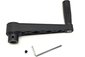 TAMSOI 6.3" Nylon Crank Handle Drill Press Revolving Handle with Round or Square Installation Hole Smooth 360 Degree Operation for Industry Lathe Milling Grinding Machine (Round Hole 16 * 160)