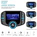 Bluetooth FM Transmitter with QC 3.0, LUMAND Wireless in-Car Radio Adapter Hands Free Car Kit with 1.7 Inch Display and Dual USB Car Charger AUX Output TF Card Slot