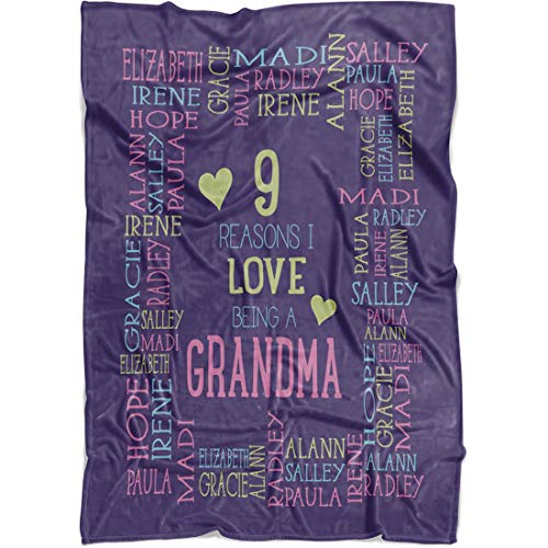 Personalized Grandma Blanket Throw. Reasons I Love Being a