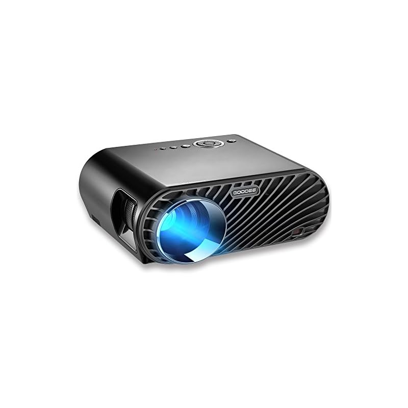 Projector, GooDee HD Video Projector 4000L Outdoor Movie Projector, 200