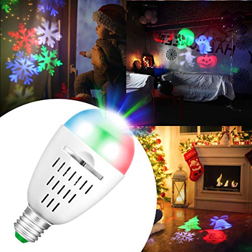 Zeonetak Halloween Night Light Projector Sleep Soothing Baby Room Nursery Lamp Soft Lighting for Home Party Wedding Christmas Decoration(Projection Area 50-150 sq ft 6 Patterns)