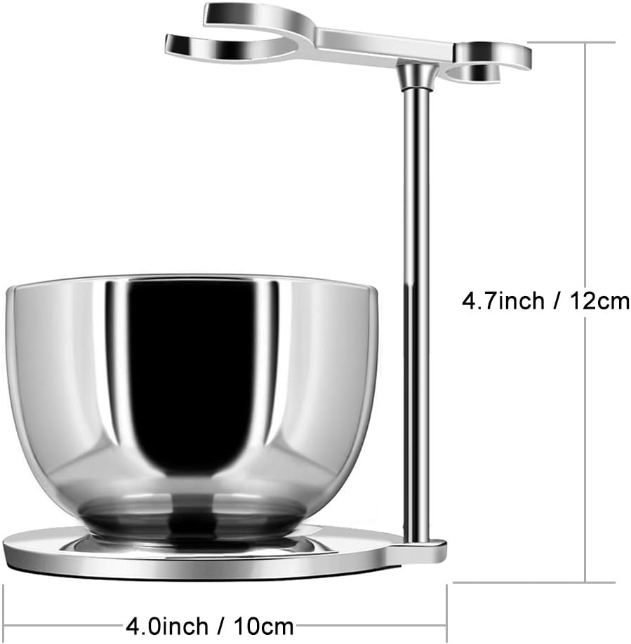 GRUTTI Premium Shaving Brush Set,Luxury Razor and Brush Stand Soap Bowl and Badger Hair Shaving Brush Gift Shaving Sets for Men-Black - Image 3