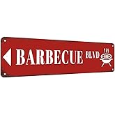 Bbq Signs For Outside Barbecue Blvd Street Metal Sign Barbecue Sign Barbecue Decor Barbecue Lover Gift 4x16 Inch