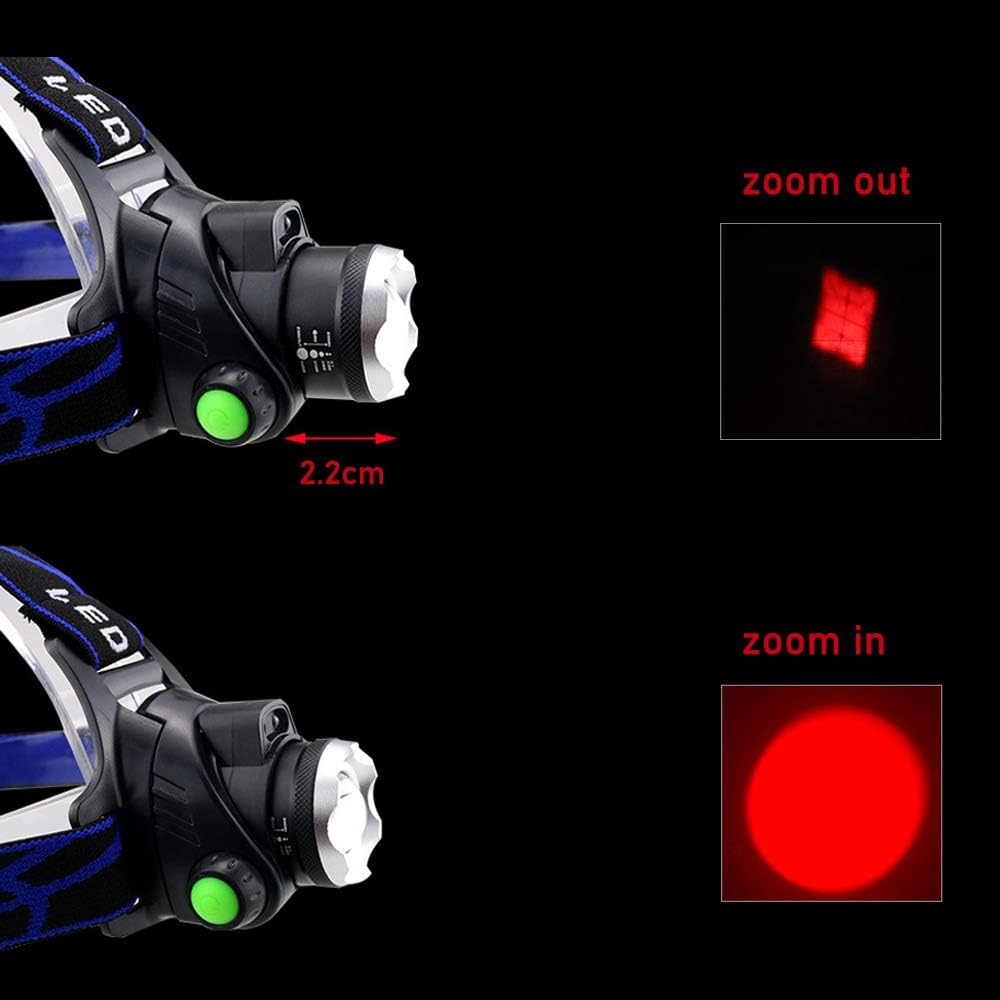 XLENTGEN Red Head Torch Rechargeable Red Light Headlamp with Motion Sensor - Image 4