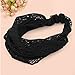 ReFaXi Elegant Women Black Bandanas Lace Headwrap Headband Girls' Hair Accessory Gift