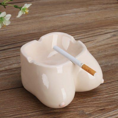 XOYOYO Fashion Ceramic Ashtray Creative Personality Room Korean Fashion Gift To Send Boyfriend Ornaments,Breast