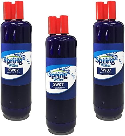 (3-PACK) Spring Water Refrigerator Water Filter Replacement for Whirlpool Side-by- Side W10295370A FILTER1 (3-Pack)