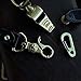 SZHOWORLD Brass 33mm Mini Quick Release Keychain Carabiner Snap Hook and Brass Key Ring
