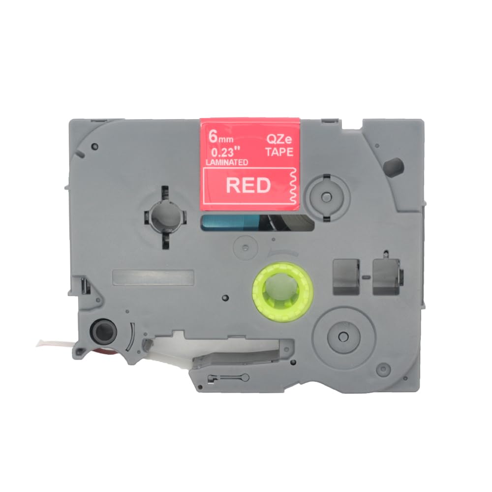BROVACS 1 Pack White on Red Laminated Label Tape Compatible for Brother P-Touch Label Printer TZ 415 TZe 415 6mm 1/4" OPA4415