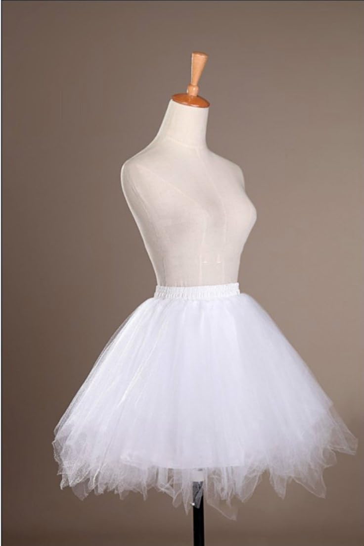 Honeystore Women's Tutu Petticoat Skirt Prom Evening Occasion Accessory White: Clothing