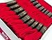 IBA Indianbeautifulart 25 Pcs Red Cotton Thread Sewing Floss Skein Cross Needlepoint Embroidery Stitch