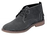 Serene Mens Leather Winter Faux Comfortable Lace-Up Desert Shoe Chukka Boots