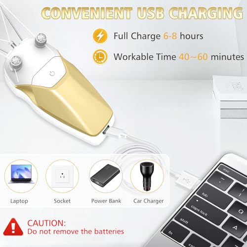 WAYCOM Facial Hair Remover Threading Hair Removal for Women Automatic Threader Machine Epilator for Fine Hairs on Face, Chin, Upper Lip, Arms Birthday Mother's Day Present