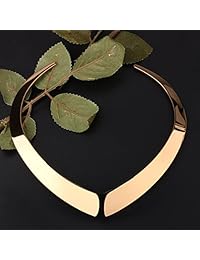 Collar Carfeny de acero inoxidable, diseño clásico de corazón con extremos abiertos ajustables