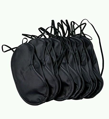 Winnerbeen 10 x Eye Mask Shade Cover Blindfold Night Sleeping Black