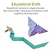 Creativity for Kids Origami Kit, 60 Bright Origami Papers, DIY Arts & Crafts for Kids, Neon Origami Animals, Video Tutorial Online (Ages 7-12+)