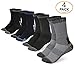 Pembrook All Season Crew Boot Socks - (4 Pack) - Breathable Work, Boot, Hiking, Athletic Socks - Reinforced Heel & Toe