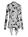WSK1072 Womens Off-Duty Open Front Tie Dye Cardigan XXL WHITE_BLACK