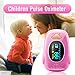 Children Fingertip Pulse Oximeter Blood Oxygen Saturation Monitor for Baby Kids and Pediatric with OLED Screen and Batteries (Blue)