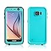 Waterproof case for Galaxy S6, Merit Full-body Underwater Waterproof Shockproof Dirtproof Durable Full Sealed Protection Case Cover for Samsung Galaxy S6 (Aqua Blue)