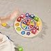 Fat Brain Toys Glow in The Dark Clock Puzzle - What Time is It? Glow in The Dark Clock Puzzle Early Learning Toys for Ages 3 to 4