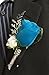 Angel Isabella Elegant Sapphire Blue and Ivory Rose Boutonniere with Silver Embellishments and Ribbon Wrap