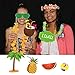 BESTOYARD Photo Booth Props Hawaii Luau Summer Beach Pool Party Supplies Wedding Birthday Baby Shower Party Photo Booth Props Kit 36pcs