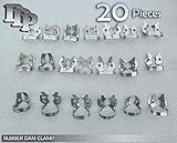20 Pcs Endodontic Rubber Dam Clamp Mix Numbers
