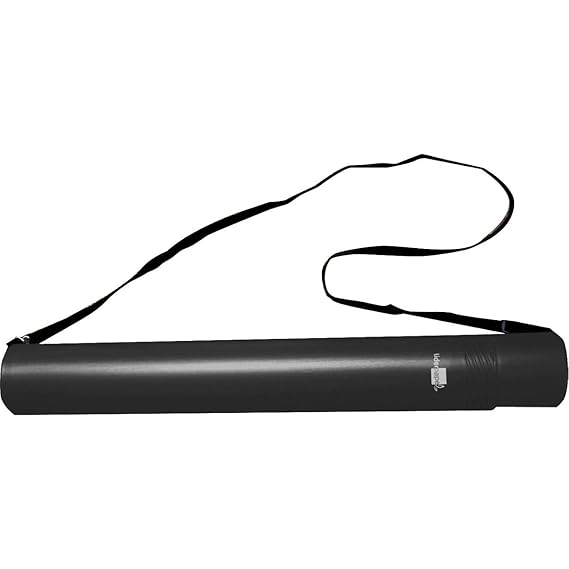 Liderpapel Köcher für aufgerollte Zeichnungen, 6 cm Durchmesser, erweiterbar bis 80 cm, Schwarz