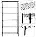 LANGRIA 6 Tier Garage Shelving Shelving Unit, Storage Rack Garage Shelf Heavy Duty Metal Shelves, Black