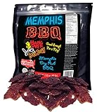 Memphis Dry Rub BBQ Jerky Premium USA Gourmet Beef Jerky Marinated Aged Cured Beef Brisket 2.85oz Resealable Bag (Memphis Dry Rub BBQ Jerky)