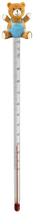 Lantelme Glas Babyflaschenthermometer Bär Analog Getränke Thermometer Babyflasche Teeflasche 4392