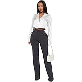 Charyeah Women Stretchy Work Pants High Waisted Wrinkle Free Dressy Pants Business Casual Trousers 2025