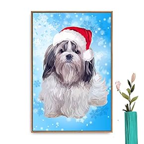 Framed Christmas Santa Claus Home Artwork for Living Room Bedroom