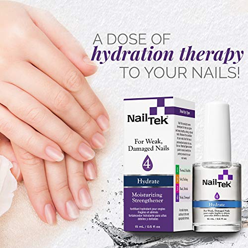 Nail Tek Hydrate 4, Moisturizing Strengthener for Weak and Damaged