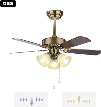 ACHNC 42 Pulgadas Ventilador De Techo Con Luz Y Mando A Distancia