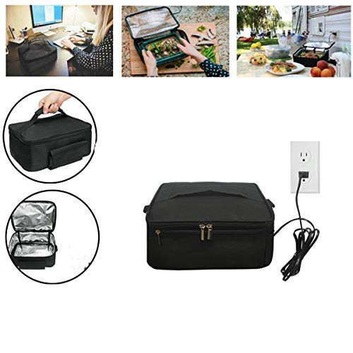 Portable Oven Personal Food Warmer for Prepared Meals Lunch Warmer Reheating at work For Office Working, Truckers,Outdoors Travel, Camping 110V (black) - Thumbnail 4