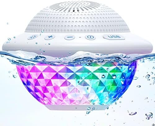 PyleUsa Floating Pool Speaker with Lights, IP68 Waterproof Portable Bluetooth Speakers,Stereo Surround Sound Outdoor Wireless Speaker for P 並行輸入品 PyleUsa Floating Pool Speaker with Lights, IP68 Waterproof