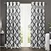 Exclusive Home Medallion Room Darkening Blackout Grommet Top Curtain Panel Pair, 52