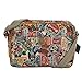 ililily X Disney Mickey Label Pattern Canvas Mini Shoulder Bag Retro Messenger Bag